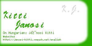 kitti janosi business card